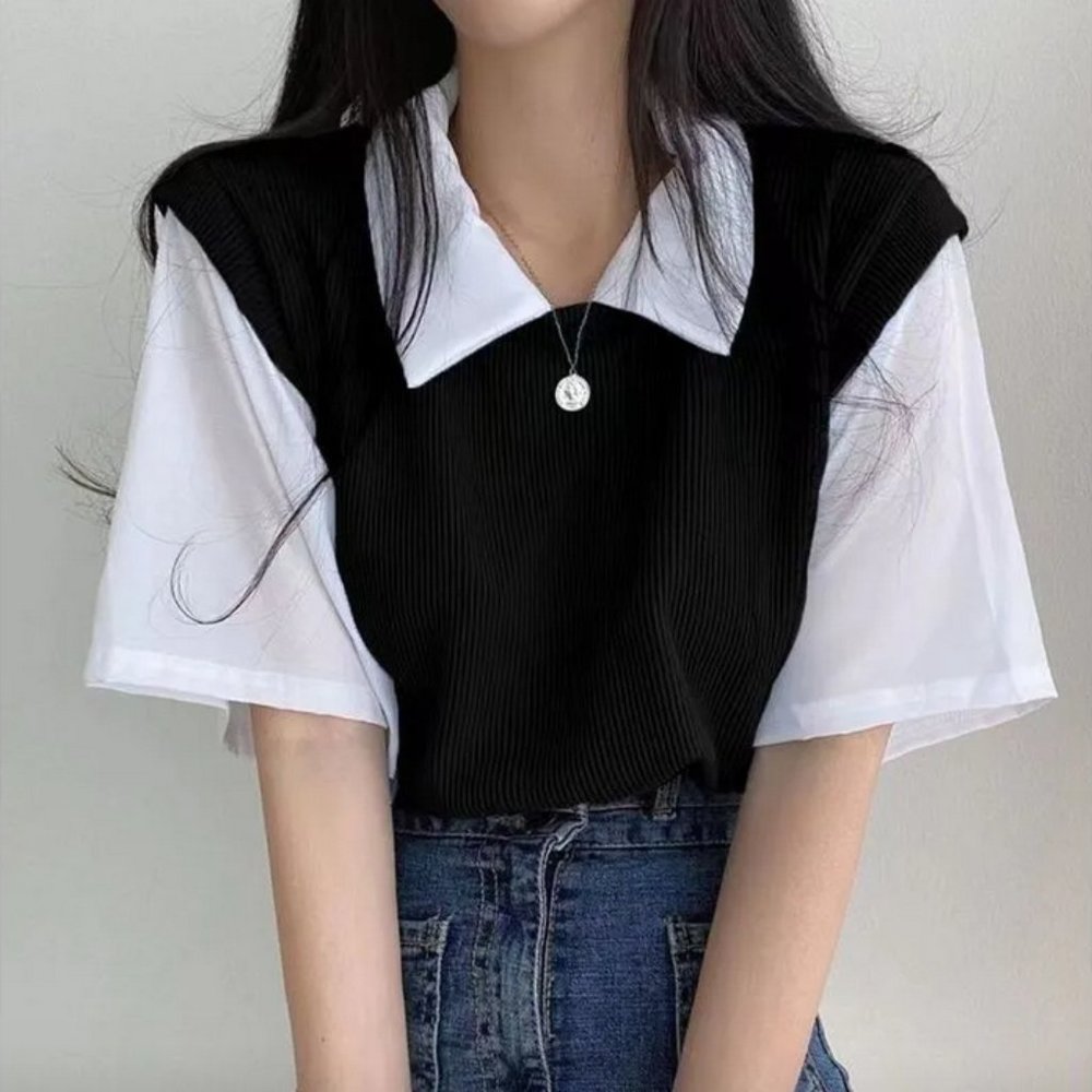 yesstyle mock two-piece top | new with tags